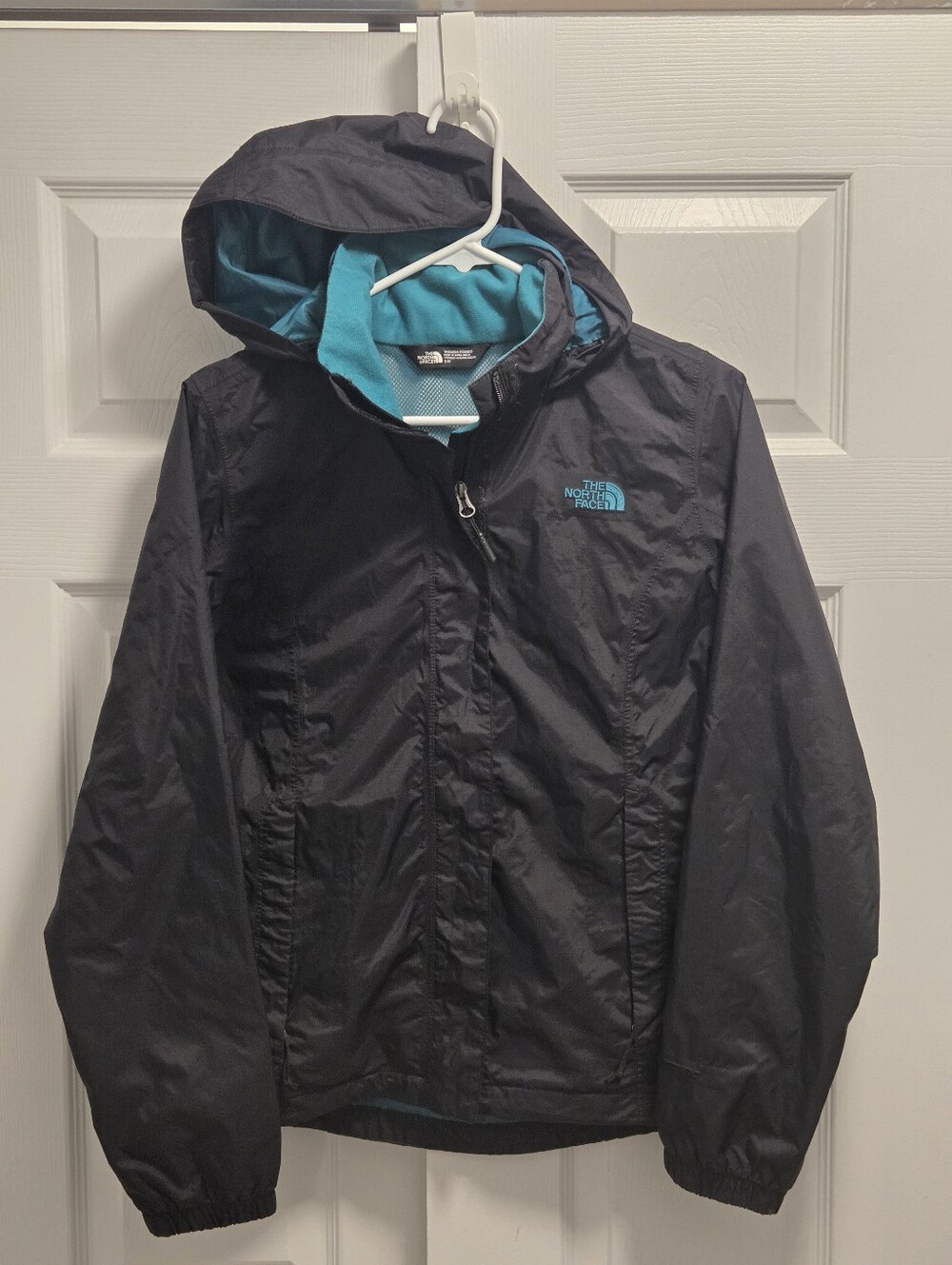 The North Face Black Waterproof Rain Jacket With Mesh Liner Size Small